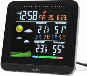 ACCTIM WYNDHAM COLOUR WEATHERSTATION IN BLACK