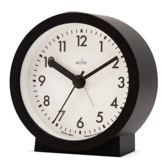 acctim gaby alarm clock black 16313