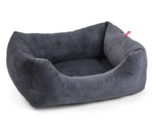 Charcoal Grey Velour S Square Bed