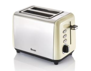 Swan Townhouse 2 Slice Toaster Cream ST14015CN