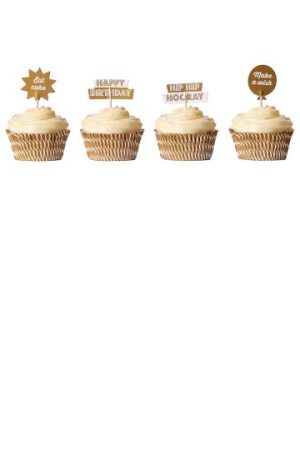 Cupcake Cases + Toppers Happy Birthday