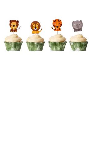 Cupcake Cases + Toppers Jungle