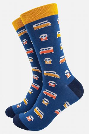 Men’s Campervan Print Bamboo Socks