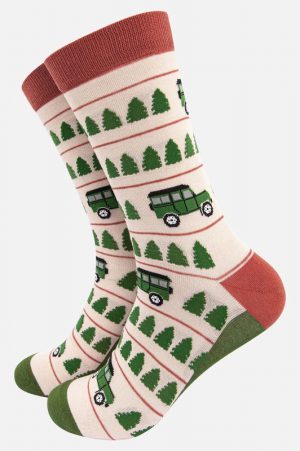 Men’s Striped Off Road Vehicle Bamboo Socks