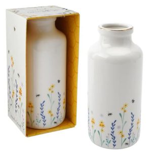 The Beekeeper Floral Ceramic Bottle Vase