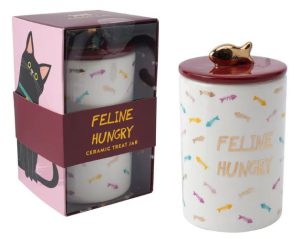 Cool Cat ‘Feline Hungry’ Ceramic Treat Jar