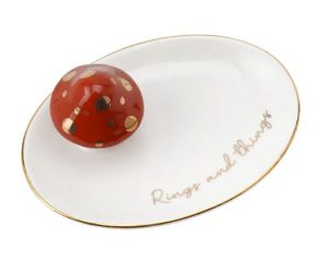 Ceramic Toadstool Ring Dish