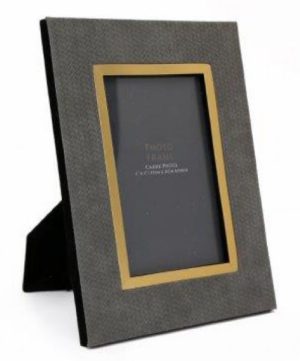 Grey Weave Effect Photo Frame 4x6cm