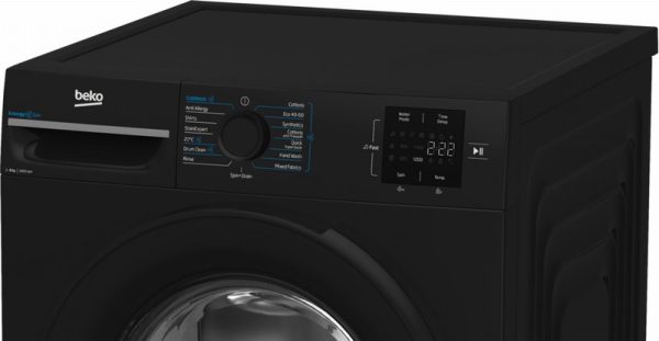 beko bmn3wt3841b 8kg 1400 spin washing machine black