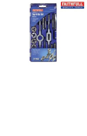 Metric Tap & Die Set of 21 Carbon Steel