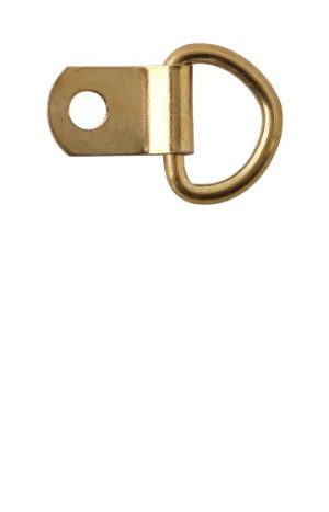 D Ring Electro Brass Large x4