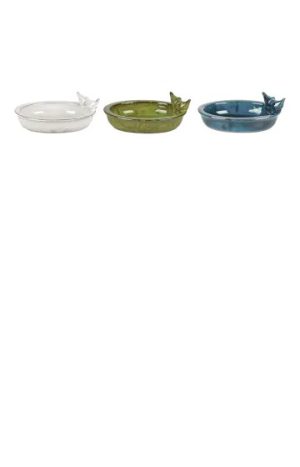 Ceramic Bird Bath Oval Assorted FB404