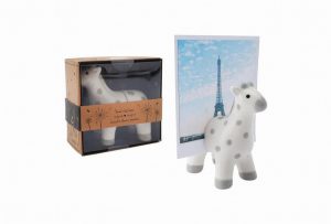 Send With Love Ceramic Giraffe Photo Holder