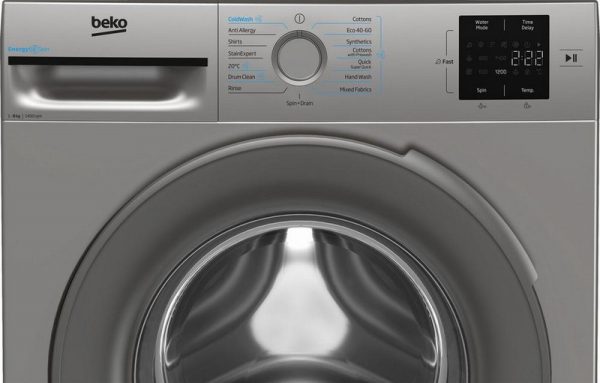 beko bmn3wt3841s 8kg 1400 spin washing machine silver