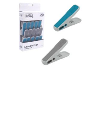 Clothes Pegs x 20 Aqua/Moon Grey