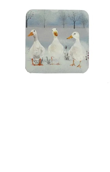coasters x 6 winter ducks hh3186
