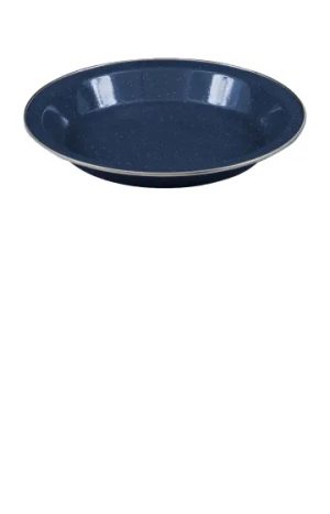 Deluxe Enamel Vintage Camping Plate Navy