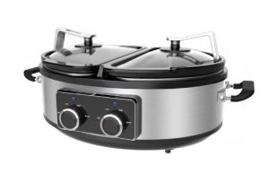 Tower T16023SS Dual 2 x 2.5L Slow Cooker Stainless Steel