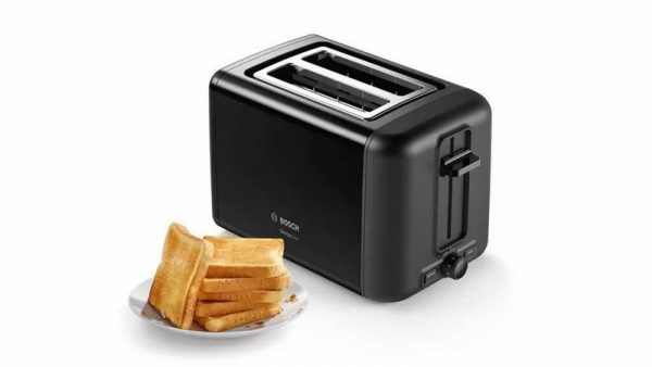 bosch tat3p423gb 2 slice toaster black
