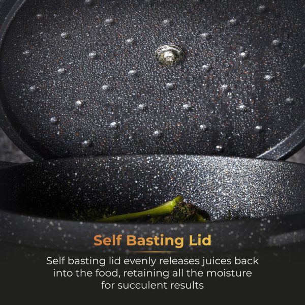 precision 24cm casserole dish with aluminium lid