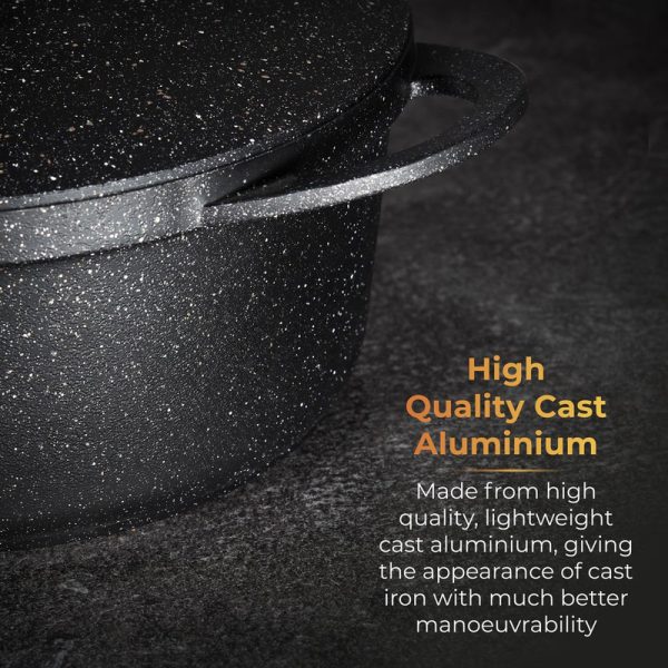 precision 24cm casserole dish with aluminium lid