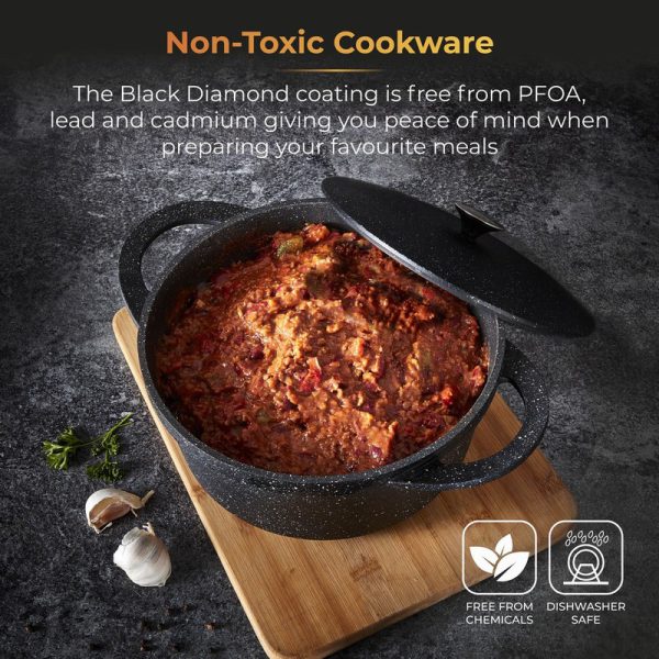 precision 24cm casserole dish with aluminium lid