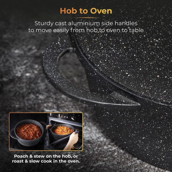 precision 24cm casserole dish with aluminium lid