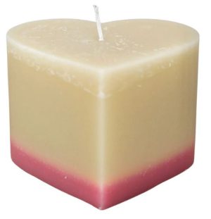 Pink Jasmine and Pear Heart Candle