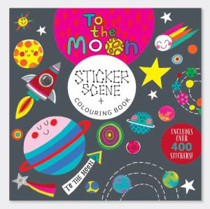 Sticker Scene and Colouring Book to the Moon