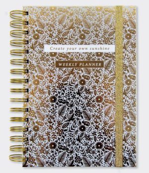 Gold Floral Weekly Planner