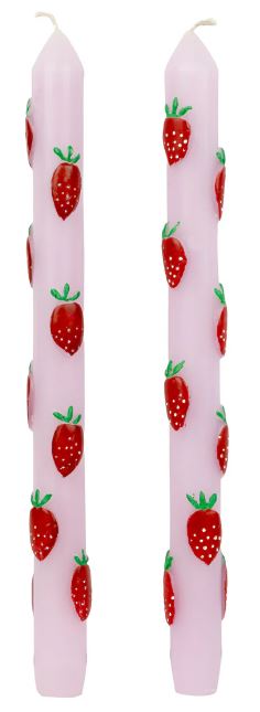 Strawberry Lilac Dinner Candles – 2 Pack