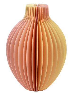 Yellow & Orange Ombre Honeycomb Paper Bud Vase