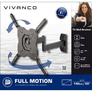 TV Wall Bracket, Full Motion, VESA 400, max 35kg