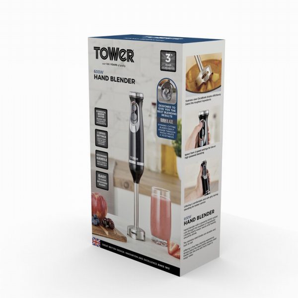 towe 600w hand blender black t12076