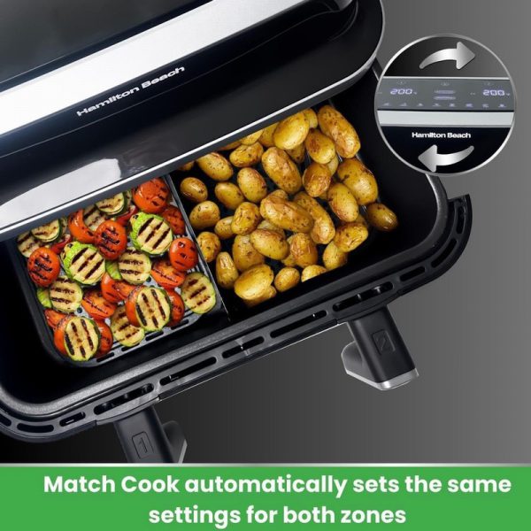 hamilton beach hb700vcgs air fryer 9 litre single draweri