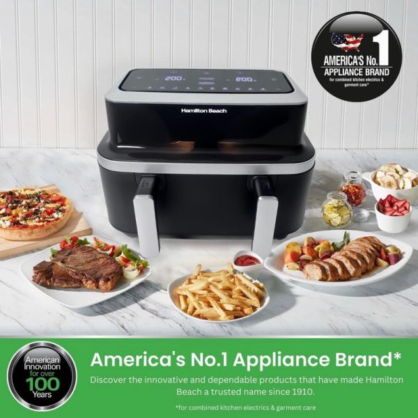 hamilton beach hb700vcgs air fryer 9 litre single draweri
