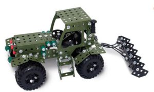 Tractor Metal Construction Set with Plough