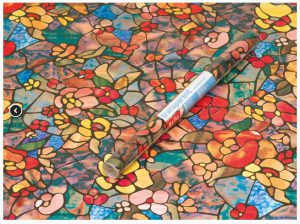 Self Adhesive Window Film Venitian Garden 45cm x 2m F3460431