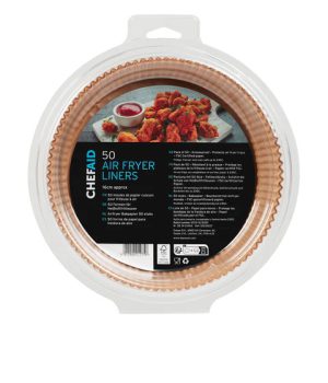 CHEF AID ROUND PAPER AIR-FRYER LINERS PACK OF 50