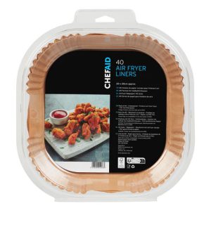 CHEF AID SQUARE PAPER AIR-FRYER LINERS PACK OF 40