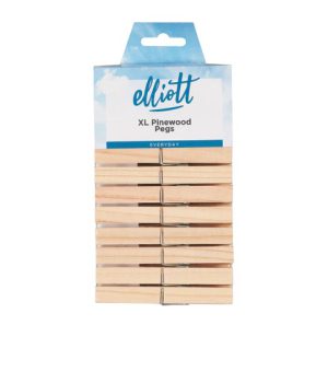 ELLIOTT PINE WOOD LARGE PEGS 24 PK