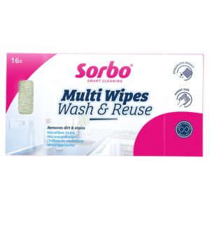 SORBO MULTI WIPES – WASH AND REUSE 16 PCS