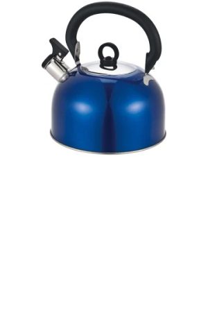 Camping Whistling Kettle Stainless Steel Blue