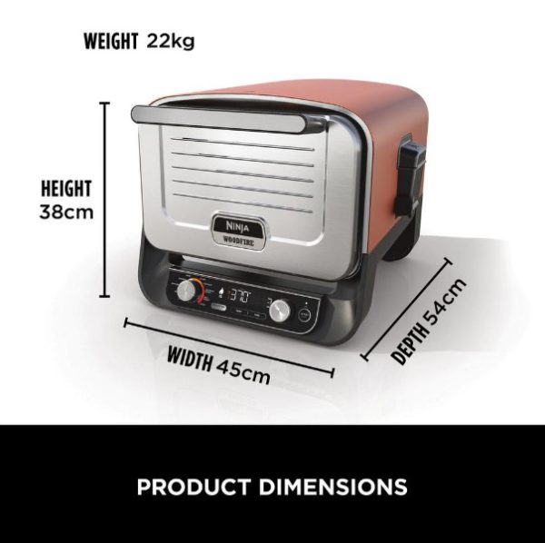 ninja oo101uk ninja woodfire outdoor oven, artisan pizza maker