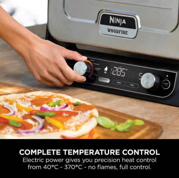 ninja oo101uk ninja woodfire outdoor oven, artisan pizza maker