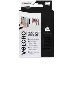Heavy-Duty Stick On Strip 50mm x 100mm Black