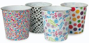 Plastic Pattern Bins Assorted Round