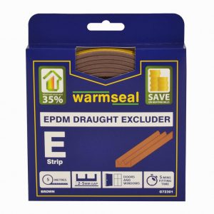 WARMSEAL DRAUGHT EXCLUDER E LONGLIFE FOAM BROWN
