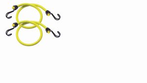 Twin Wire Bungee Cord 100cm Yellow 2 Piece