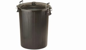 Dustbin with Clip Lid Black 80L GN346